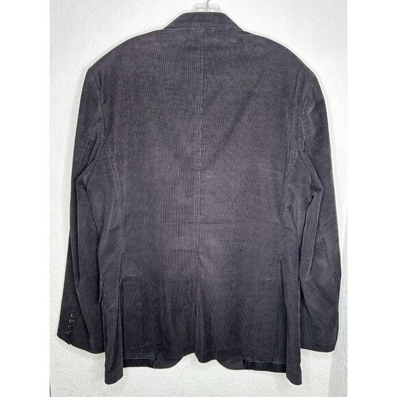 Tasso Elba Jacket Mens L 42-44 Brown Corduroy Barn Chore Cargo Pockets Blazer - Picture 2 of 14